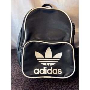 Adidas Originals Mini Backpack Black White Trefoil Logo Sporty Streetwear Bag
